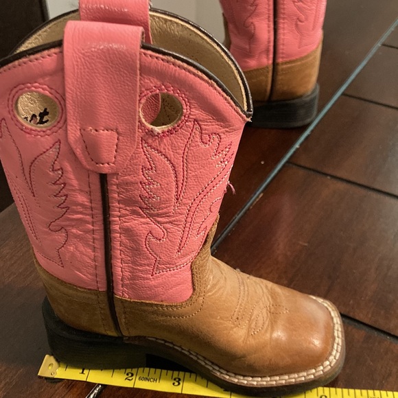 Old west tan and pink boots - Picture 7 of 10